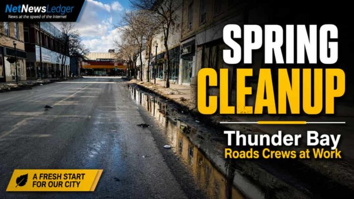 Thunder Bay, Thunder Bay Roads, street sweeping, spring cleanup, potholes, Waterfront District, Fort William BIA, bike lanes, sidewalks, active transportation, Thunder Bay City Hall, road maintenance, Northwestern Ontario, local news