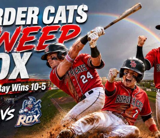 Border Cats beat league-leading St. Cloud Rox 10-5 to Sweep Two Game Series Border Cats beat league-leading St. Cloud Rox 10-5 at Port Arthur Stadium.