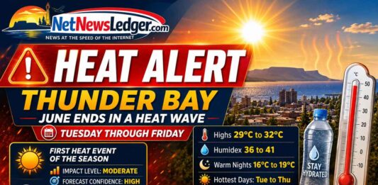 Thunder Bay Weather: June Ends with Heat Wave as July Opens Hot and Humid Thunder Bay Weather Desk Heat Event June 30 2026