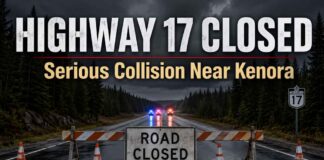 Highway 17 closed at Rush Bay Road near Kenora after serious two-vehicle collision Highway 17 closed at Rush Bay Road near Kenora after serious two-vehicle collision