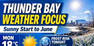June 1, 2026: Thunder Bay Weather Focus — Cool Sunny Start, Frost Risk Tonight June 1 2026 Thunder Bay Weather