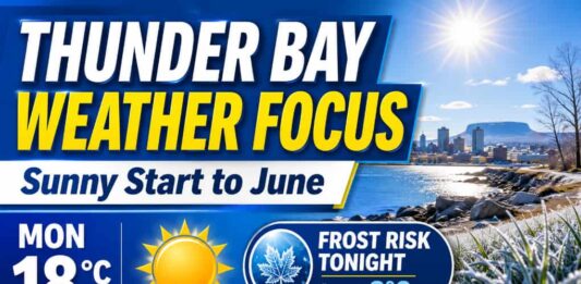 June 1, 2026: Thunder Bay Weather Focus — Cool Sunny Start, Frost Risk Tonight June 1 2026 Thunder Bay Weather