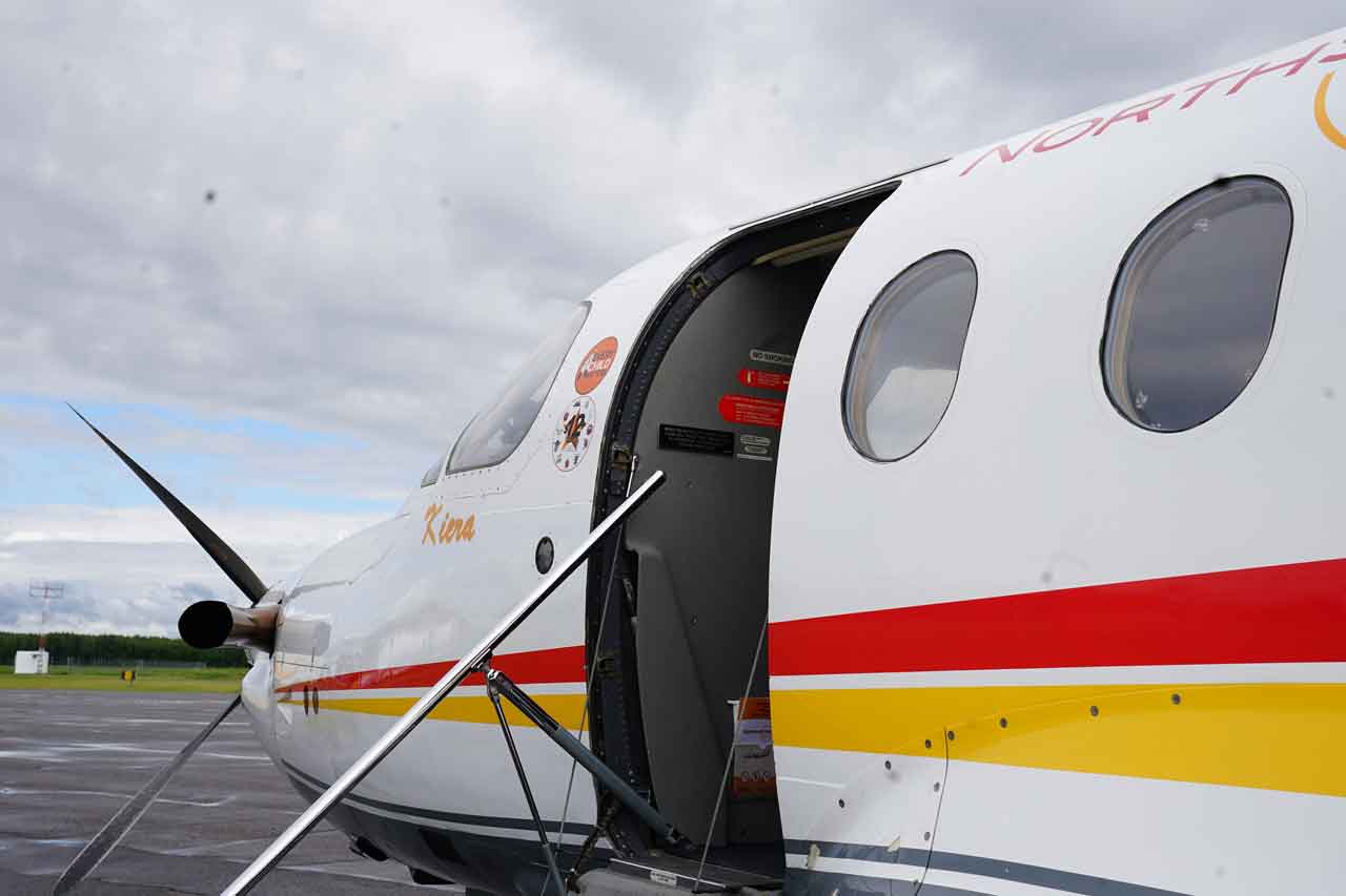 North Star Air on tarmac at Fort Frances Airport