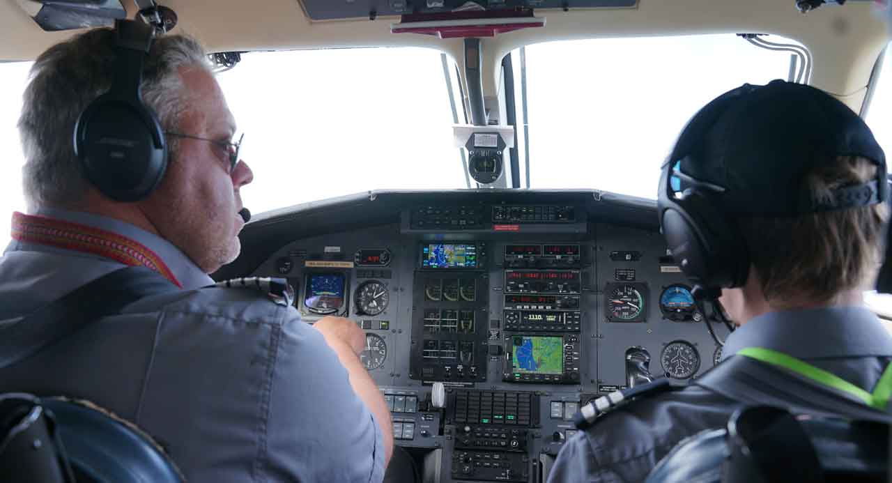 Enroute to Fort Frances aboard the NSA Pilatus