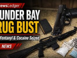 Police seize suspected fentanyl, cocaine and two firearms in Finlayson Street searches Drug Bust in Thunder Bay