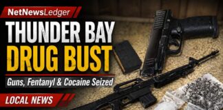 Police seize suspected fentanyl, cocaine and two firearms in Finlayson Street searches Drug Bust in Thunder Bay