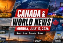 Canada and world news for July 13: Iran conflict, Toronto shooting, heat, rates and wildfires Canada and World News July 13 2026