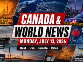 Canada and world news for July 13: Iran conflict, Toronto shooting, heat, rates and wildfires Canada and World News July 13 2026
