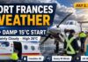 Fort Frances weather for July 2, 2026: damp 15°C morning, mainly cloudy skies, high 26°C, humidex 30 Fort Frances Weather July 2 2026