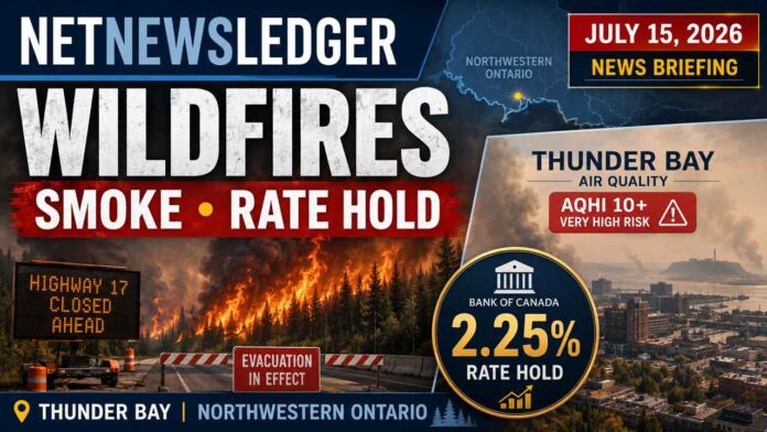 July 15 news: Ontario wildfires, dangerous smoke, Bank of Canada and global conflicts