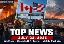 July 22 top news: wildfires, Canada-U.S. tariffs, Iran war and Thunder Bay updates top news to follow for July 22 2026