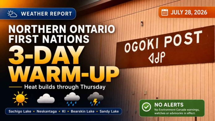 Northern Ontario weather, Far Northern Ontario forecast, First Nations weather, Sachigo Lake weather, Sachigo Lake First Nation, Neskantaga weather, Neskantaga First Nation, Lansdowne House weather, Kitchenuhmaykoosib weather, Kitchenuhmaykoosib Inninuwug, KI weather, Big Trout Lake weather, Bearskin Lake weather, Bearskin Lake First Nation, Sandy Lake weather, Sandy Lake First Nation