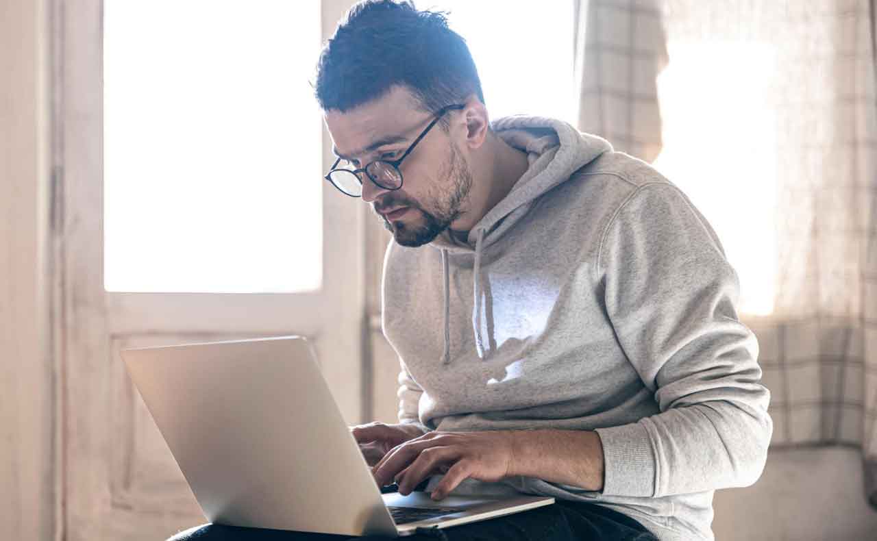 Man at computer
