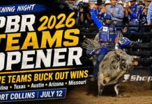 Carolina Cowboys, Texas Rattlers, Austin Gamblers, Arizona Ridge Riders and Missouri Thunder Buck Out Wins to Open 2026 PBR Teams Season @PBR Teams - Image Bull Stock Media