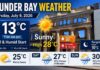 July 9, 2026: Thunder Bay Weather Focus — Sunny, Warm, and Very High UV Thunder Bay weather for July 9, 2026