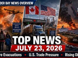 July 23 top news: wildfires, U.S. tariffs, rising oil and Thunder Bay crime data Top News Stories for July 23 2026