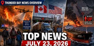 July 23 top news: wildfires, U.S. tariffs, rising oil and Thunder Bay crime data Top News Stories for July 23 2026