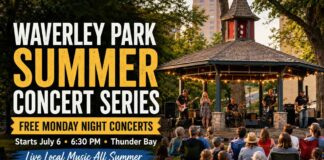 Free Waverley Park Summer Concert Series returns July 6 with local Thunder Bay musicians Waverly Park Music Mondays