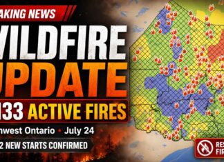 Northwest Ontario reports 133 active wildfires as crews battle major fires and protect communities July 24 Wildfire Update
