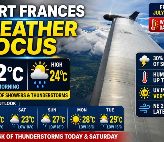 July 3, 2026: Fort Frances Weather Focus — Cool, Damp Start Before Warmth, Showers, and Thunderstorm Risk Fort Frances July 3 2026