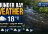 July 21, 2026: Gusty Winds, Local Smoke and Showers Shape Thunder Bay’s Tuesday THUNDER BAY - WEATHER - Thunder Bay is beginning Tuesday under mostly cloudy skies, with gusty northwesterly winds and humid early-morning conditions. A few showers remain possible through early afternoon, while local smoke may continue to create hazy conditions. Skies should gradually clear tonight before warmer weather returns Wednesday. Today’s Weather Overview Current Conditions At 6:39 a.m. EDT, Thunder Bay Airport reported a temperature of 18°C under mostly cloudy skies. Humidity stood at 84 per cent, with a dew point of 15.3°C, giving the morning a somewhat damp feel. The barometric pressure was 100.1 kPa and rising. Winds were coming from the north-northwest at 12 km/h, with gusts reaching 38 km/h. Visibility remained good at 32 kilometres. Environment Canada reported no weather alerts for Thunder Bay at the time of observation. Cloudy skies will continue today, with a 40 per cent chance of showers this morning and early this afternoon. Local smoke is also expected. Northerly winds will strengthen to 30 km/h, with gusts potentially reaching 60 km/h during the morning. The temperature will remain nearly steady at 20°C. The UV index is forecast to reach 5, or moderate, meaning sun protection is still recommended even with substantial cloud cover. Tonight, the clouds should begin clearing late in the evening. Local smoke will remain possible. Northwest winds of 30 km/h, gusting to 50, will become light during the evening. The overnight low will fall to a cool 10°C. Extended Weather Forecast Expected Conditions Wednesday, July 22 Wednesday will bring a more pleasant mixture of sunshine and cloud. Northwest winds will increase to 20 km/h, with gusts reaching 40 during the morning. The afternoon high will reach 24°C, with a humidex of 25. The UV index will rise to 6, or high. Wednesday night will be clear, with a low of 12°C. Thursday, July 23 Thursday will be warmer, with a mix of sun and cloud and a 30 per cent chance of showers. The daytime high will climb to 26°C. Clouds will become more widespread Thursday night, accompanied by a continuing 30 per cent chance of showers. The overnight low will be 14°C. Friday, July 24 Friday will remain warm and unsettled. A mixture of sunshine and cloud is forecast, along with a 30 per cent chance of showers and a high of 26°C. Friday night will be cloudy with another 30 per cent chance of showers. Temperatures will remain relatively mild overnight, falling to 15°C. Wardrobe Recommendations A lightweight rain jacket or wind-resistant shell will be useful today. Strong wind gusts may make the temperature feel cooler, particularly near Lake Superior and in exposed areas. Secure loose hats and other outdoor items. Long pants and closed footwear will provide comfort during the cooler evening, when temperatures begin dropping toward 10°C. Keep an umbrella nearby, although strong gusts may make a hooded rain jacket more practical. Wednesday will be warm enough for lighter summer clothing during the afternoon, but a thin jacket may still be useful during the breezy morning. Sunglasses, sunscreen and a hat are recommended because the UV index will be high. For Thursday and Friday, plan for warm-weather clothing while keeping a compact umbrella or rain jacket available for possible showers. Residents sensitive to smoke should also check the latest Air Quality Health Index before extended outdoor activity. Weather Trivia Thunder Bay’s normal temperature for this time of year is a daytime high of 25°C and an overnight low of 11°C. Tuesday’s forecast high of 20°C is therefore about five degrees below the seasonal daytime normal. The sun rose at 6:18 a.m. and will set at 9:48 p.m., providing approximately 15 hours and 30 minutes of daylight. Forecast source: Environment Canada, issued at 5:30 a.m. EDT on Tuesday, July 21, 2026.
