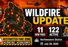 Northwestern District Wildland Fire Update: 11 New Fires Confirmed, 122 Active Across the Region Wildland Fire Update Northwest District July 29 2026