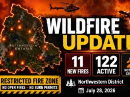 Northwestern District Wildland Fire Update: 11 New Fires Confirmed, 122 Active Across the Region Wildland Fire Update Northwest District July 29 2026