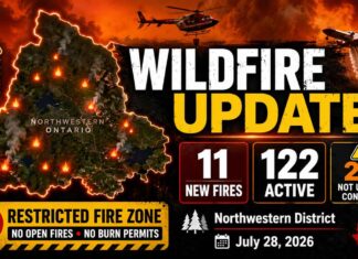 Northwestern District Wildland Fire Update: 11 New Fires Confirmed, 122 Active Across the Region Wildland Fire Update Northwest District July 29 2026