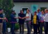 Cat Lake First Nation opens a Dryden natural resources office to expand forestry and energy development Chief Russell Wesley cutting ribbon (left) with Jack Harrison Mayor of the City of Dryden (right)