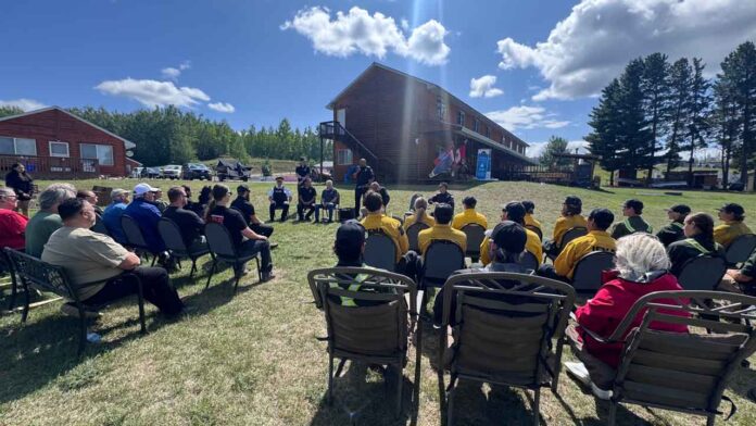 A celebration to recognize the efforts and skills of Indigenous firefighters was held at Kab Lake Lodge A celebration to recognize the efforts and skills of Indigenous firefighters was held at Kab Lake Lodge