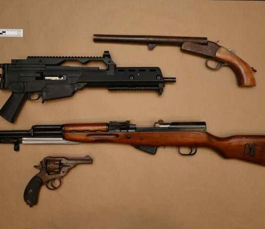 Thunder Bay Drug Investigation Leads to 54 Charges and Seizure of Fentanyl, Cocaine and Firearms TBPS Image Firearms Seized TB26035122