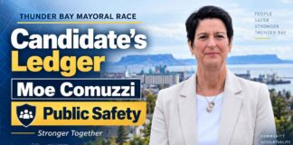 Candidate’s Ledger: Moe Comuzzi – Public safety must be a priority Moe Comuzzi Candidate for Mayor, City of Thunder Bay
