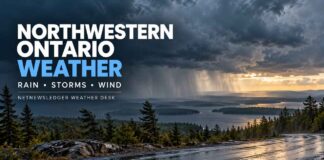 Northwestern Ontario Weather: Rain, Thunderstorm Risk and Gusty Winds Before Midweek Clearing Northwestern Ontario Weather