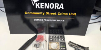 Kenora OPP seize suspected crack cocaine, weapons and trafficking materials in a drug investigation Image: Kenora OPP