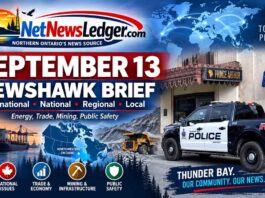 Sept. 13 NewsHawk watch: energy, tariffs, mining, First Nations infrastructure and Thunder Bay safety September 13 2026 Newshawk Brief