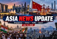 Asia News Update: China-EU Trade Deal, Indian Protests, North Korean Missiles and Singapore’s AI Warning Dominate October 12 Headlines Asia News October 12 2026 covering Singapore, China, India and Japan, including trade, economic growth, protests and regional security