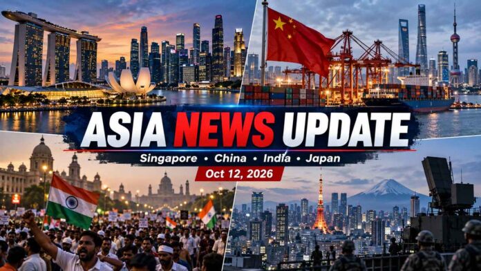 Asia News October 12 2026 covering Singapore, China, India and Japan, including trade, economic growth, protests and regional security Asia News October 12 2026 covering Singapore, China, India and Japan, including trade, economic growth, protests and regional security