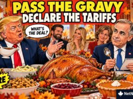 Pass the Gravy, Declare the Tariffs: An Imaginary Trump–Carney Thanksgiving Past the Gravy declare the tariffs - a Trump Carny Thanksgiving Dinner