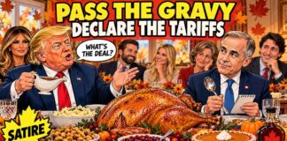 Pass the Gravy, Declare the Tariffs: An Imaginary Trump–Carney Thanksgiving Past the Gravy declare the tariffs - a Trump Carny Thanksgiving Dinner
