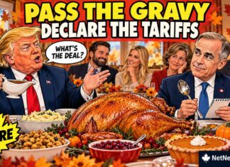 Pass the Gravy, Declare the Tariffs: An Imaginary Trump–Carney Thanksgiving Past the Gravy declare the tariffs - a Trump Carny Thanksgiving Dinner