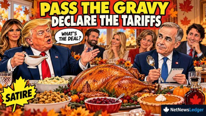 Past the Gravy declare the tariffs - a Trump Carny Thanksgiving Dinner Past the Gravy declare the tariffs - a Trump Carny Thanksgiving Dinner