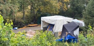 Thunder Bay’s Crime, Addiction and Homelessness Crises: What Governments Knew—and Where Action Fell Behind October 2026 - Building at the Homeless Encampment at McVicars Creek