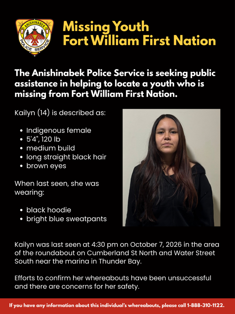 Anishinabek Police MP Kaitlyn