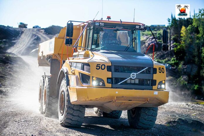 Palmer-Creative-Group-Spectacular-Imagery-Truck Construction - Volvo truck working on Highway 17 near Rainbow Falls - Image Palmer Creative Group. ©2026