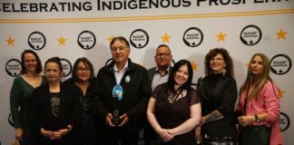Peter Collins Receives NADF Excellence in Leadership Award Peter Collins, CEO of Chi Mino Ozhitoowin LP, with the 2026 NADF Excellence in Leadership Award in Thunder Bay on October 22, 2026