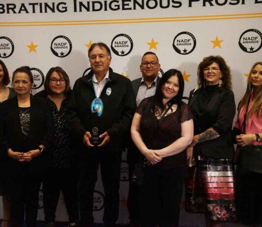 Peter Collins Receives NADF Excellence in Leadership Award Peter Collins, CEO of Chi Mino Ozhitoowin LP, with the 2026 NADF Excellence in Leadership Award in Thunder Bay on October 22, 2026