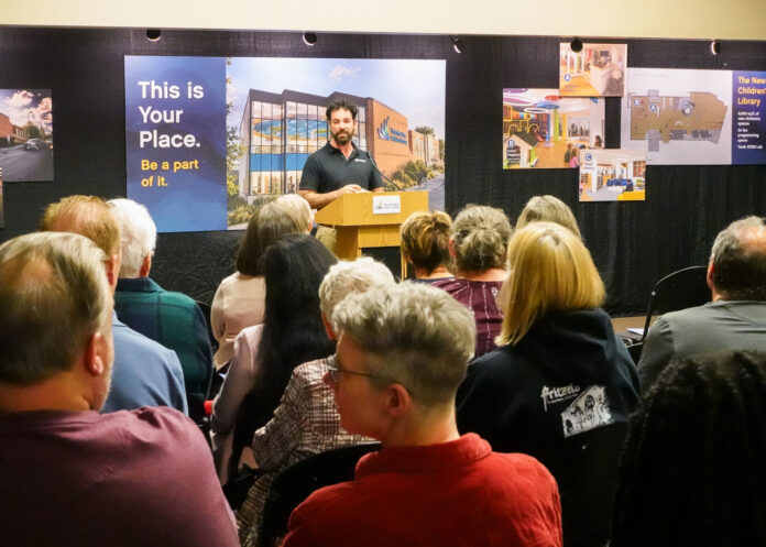 CEO Richard Togman presents the renovation plans to the public. CEO Richard Togman presents the renovation plans to the public.