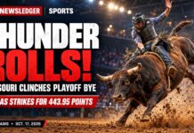 PBR – Thunder Rolls to Playoff Bye as Rattlers Strike for Historic PBR Score Missouri Thunder clinch a playoff bye with a perfect game as Texas Rattlers post a historic score on a record-setting PBR Teams night in Belmont Park, New York