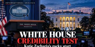 Press Secretary Katie Zacharia’s Rocky Start Tests White House Credibility International Politics, Katie Zacharia, White House, Donald Trump, United States, China, Political Analysis, Press Freedom, Media Accountability