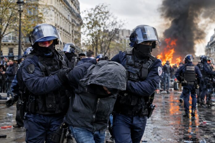 The scale of the arrests points to the intensity of unrest that gripped cities and towns throughout France The scale of the arrests points to the intensity of unrest that gripped cities and towns throughout France